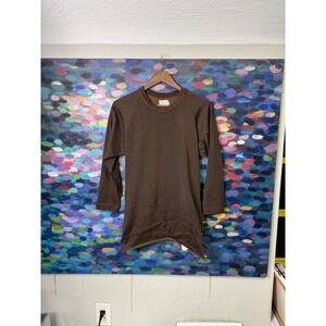 Blepp Coombs Mens Brown Long Sleeve TShirt Top Cleveland Ohio bjntage